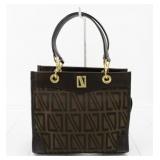 Diana Valentino V Logo Leather Handbag