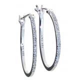 Elongated Diamond Hoop Earrings Elongated Diamond Hoop Earrings