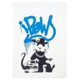 Gangsta Rap (Blue) c. 2004 Giclee Canvas by Banksy Gangsta Rap (Blue) c. 2004 Giclee Canvas by Banksy