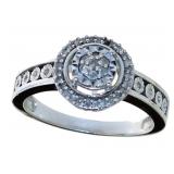 Round Brilliant 1/4 ct Diamond Halo Ring Round Brilliant 1/4 ct Diamond Halo Ring