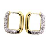 1.00 ct VS Lab Diamond Geometric Hoop Earrings 1.00 ct VS Lab Diamond Geometric Hoop Earrings
