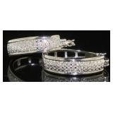 XX-Large Diamond Accent Hoop Earrings XX-Large Diamond Accent Hoop Earrings