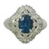 Platinum 2.37ct Natural Sapphire & Diamond Ring Platinum 2.37ct Natural Sapphire & Diamond Ring