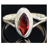 Natural Vintage Style Marquise Garnet Ring Natural Vintage Style Marquise Garnet Ring