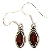 Natural Vintage Style Marquise Garnet Earrings Natural Vintage Style Marquise Garnet Earrings