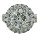 14kt Gold 5.08 ct Round Cut Lab Diamond Ring 14kt Gold 5.08 ct Round Cut Lab Diamond Ring