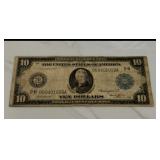 1914 Blue Seal  $10 Large Bank Note 1914 Blue Seal  $10 Large Bank Note