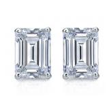 14kt Gold 2.00 ct Emerald Cut Lab Diamond Earrings 14kt Gold 2.00 ct Emerald Cut Lab Diamond Earrings