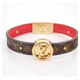 Louis Vuitton Monogram Leather Bracelet Louis Vuitton Monogram Leather Bracelet