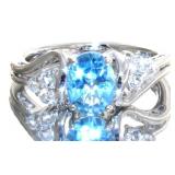 Oval 2.10 ct Blue Topaz Dinner Ring Oval 2.10 ct Blue Topaz Dinner Ring