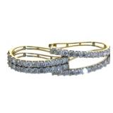 10kt Gold Elongated 2.00 ct Diamond Hoop Earrings 10kt Gold Elongated 2.00 ct Diamond Hoop Earrings