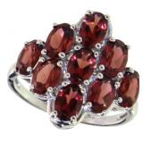 Genuine 3.30 ct Garnet Waterfall Ring Genuine 3.30 ct Garnet Waterfall Ring