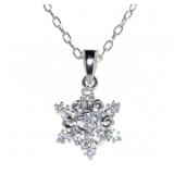 Stunning White Topaz Snowflake Necklace Stunning White Topaz Snowflake Necklace