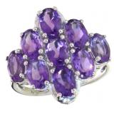 Genuine 3.30 ct Amethyst Waterfall Ring Genuine 3.30 ct Amethyst Waterfall Ring