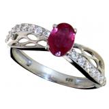 Oval Cut Natural Ruby Designer Ring Oval Cut Natural Ruby Designer Ring