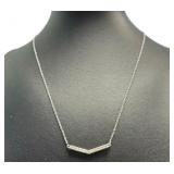 Elegant Diamond Bar Necklace Elegant Diamond Bar Necklace