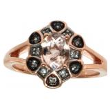 Oval Natural Morganite Designer Ring Oval Natural Morganite Designer Ring