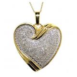 Quality 1.00 ct Open Heart Designer Necklace Quality 1.00 ct Open Heart Designer Necklace