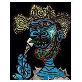 Man w/Straw Hat Canvas by Pablo Picasso Man w/Straw Hat Canvas by Pablo Picasso