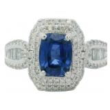 14kt Gold 2.35 ct Sapphire & Diamond Ring 14kt Gold 2.35 ct Sapphire & Diamond Ring