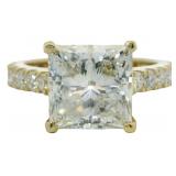 14kt Gold 4.52 ct Princess Cut VS Lab Diamond Ring 14kt Gold 4.52 ct Princess Cut VS Lab Diamond Ring