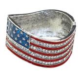 Large American Flag Crystal Bangle Bracelet Large American Flag Crystal Bangle Bracelet