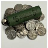 Mixed Date Roll of 50 Mercury Dimes Mixed Date Roll of 50 Mercury Dimes