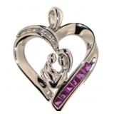Mother & Child Ruby & Diamond Necklace Mother & Child Ruby & Diamond Necklace