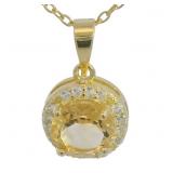 Natural 2.15 ct Golden Citrine Halo Necklace Natural 2.15 ct Golden Citrine Halo Necklace