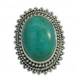 Oval 8.50 ct Natural Cabochon Turquoise Ring Oval 8.50 ct Natural Cabochon Turquoise Ring