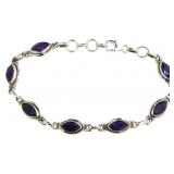 Natural Vintage Style Marquise Sapphire Bracelet Natural Vintage Style Marquise Sapphire Bracelet