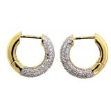 Brilliant 1.00 ct VS Lab Diamond Hoop Earrings Brilliant 1.00 ct VS Lab Diamond Hoop Earrings