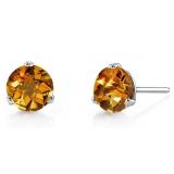 Round 3.50 ct Natural Citrine Stud Earrings Round 3.50 ct Natural Citrine Stud Earrings