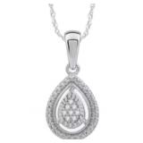 Pear Cut Natural Diamond Necklace Pear Cut Natural Diamond Necklace