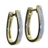 Brilliant Diamond Huggie Hoop Earrings Brilliant Diamond Huggie Hoop Earrings