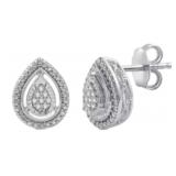 Pear Cut Natural Diamond Stud Earrings Pear Cut Natural Diamond Stud Earrings