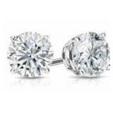 14kt Gold Round 2.00 ct Lab Diamond Stud Earrings 14kt Gold Round 2.00 ct Lab Diamond Stud Earrings