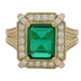 Emerald Cut 3.00 ct Emerald & Diamond Ring Emerald Cut 3.00 ct Emerald & Diamond Ring