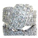 10kt Gold Brilliant 3.00 ct Diamond Wave Ring 10kt Gold Brilliant 3.00 ct Diamond Wave Ring