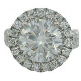 14kt Gold 4.84 ct Round Cut VS1 Lab Diamond Ring 14kt Gold 4.84 ct Round Cut VS1 Lab Diamond Ring