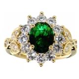 Oval 2.72 ct Emerald & VS Lab Diamond Ring Oval 2.72 ct Emerald & VS Lab Diamond Ring