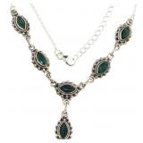 Marquise Cut 5.75 ct Natural Emerald Necklace Marquise Cut 5.75 ct Natural Emerald Necklace