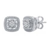 Cushion Cut Natural Diamond Stud Earrings Cushion Cut Natural Diamond Stud Earrings