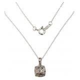 Natural Cushion Cut Diamond Necklace Natural Cushion Cut Diamond Necklace