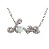 Quality White Opal "Love" Necklace Quality White Opal "Love" Necklace