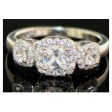 Cushion Cut 2.25 ct White Sapphire Designer Ring Cushion Cut 2.25 ct White Sapphire Designer Ring