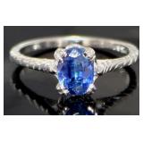 Oval Natural Blue Iolite Solitaire Ring Oval Natural Blue Iolite Solitaire Ring
