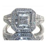Cushion Cut 2/3 ct Baguette Diamond Designer Ring Cushion Cut 2/3 ct Baguette Diamond Designer Ring