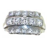 Platinum .90 ct Natural Brilliant Diamond Ring Platinum .90 ct Natural Brilliant Diamond Ring