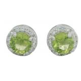 Round 2.00 ct Natural Peridot Stud Earrings Round 2.00 ct Natural Peridot Stud Earrings